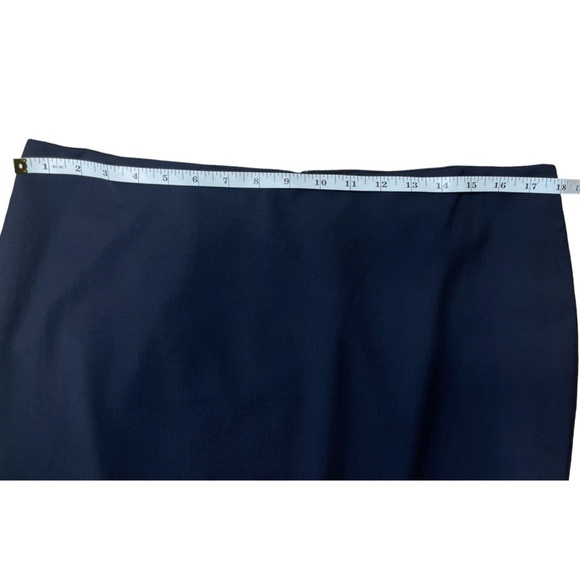 Talbots Navy Wool Blend Classic Pencil Skirt - Size 14 - Picture 5 of 11